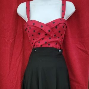 Polka dot pinup top